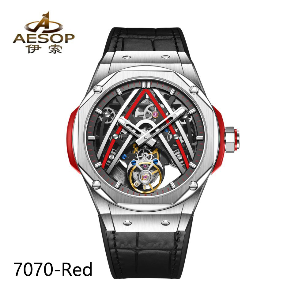 Aesop Original Tourbillon Movement U Shaped Dial Automatic Tourbillon Watch 7070