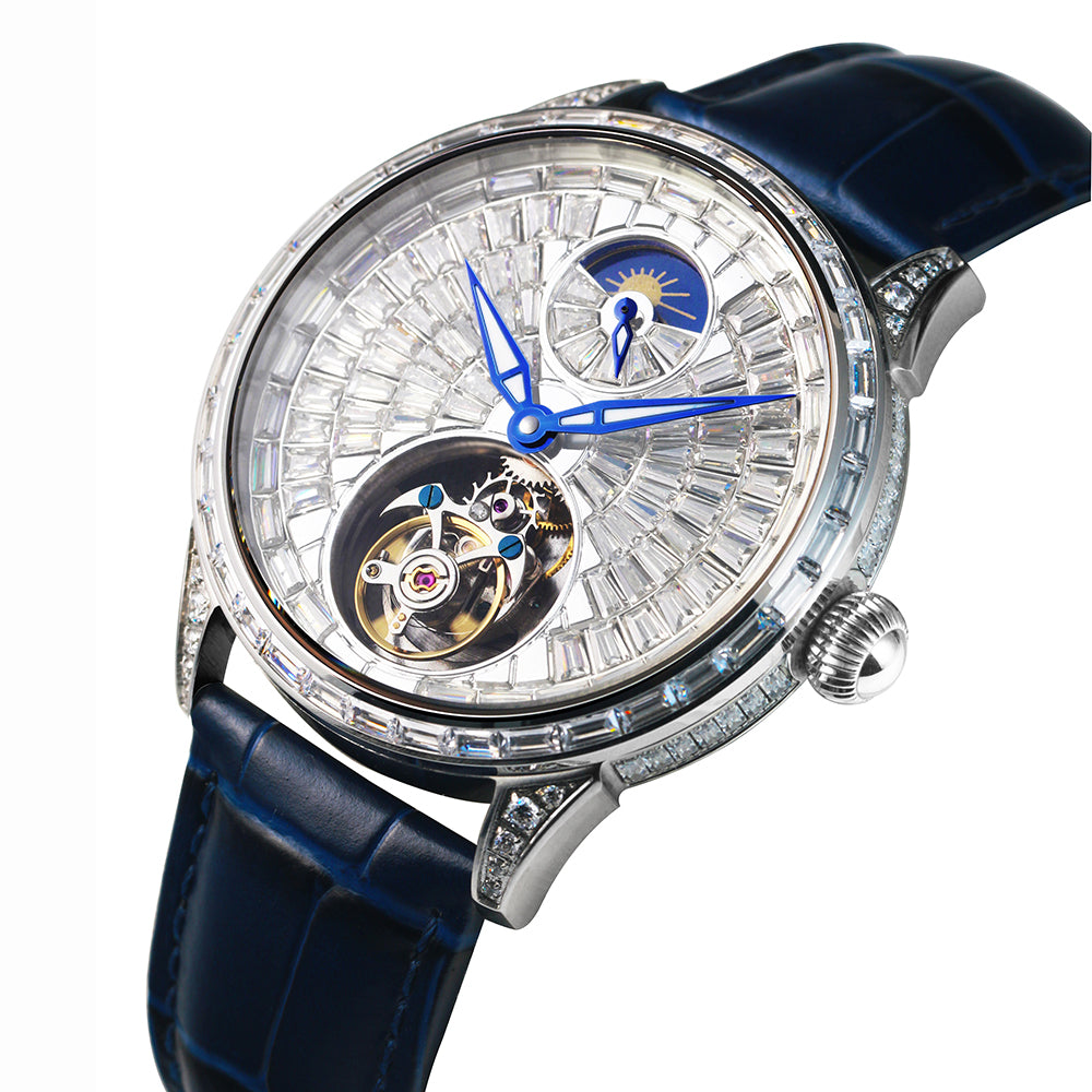 AESOP Diamond tourbillon movement mechanical men watch 7093