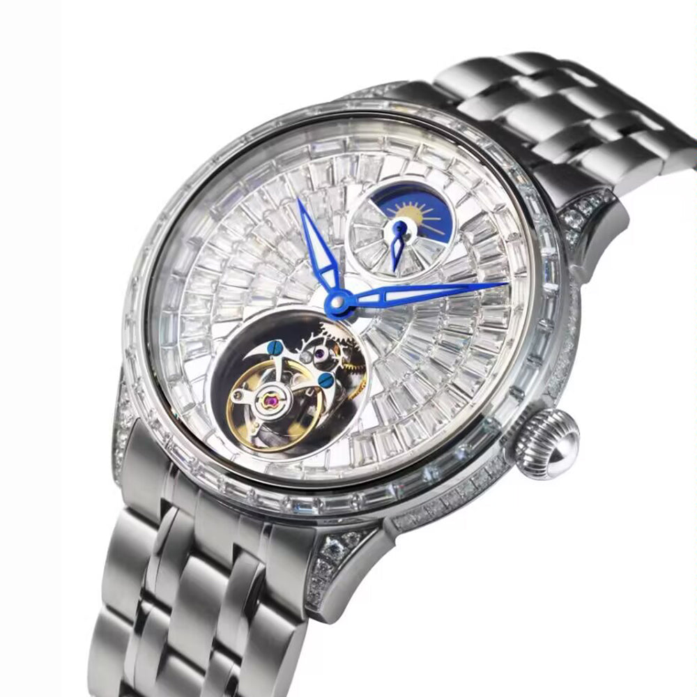 AESOP Diamond tourbillon movement mechanical men watch 7093