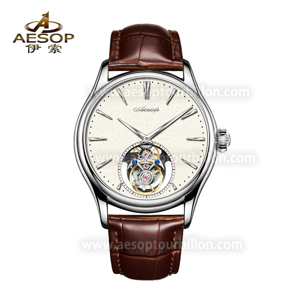 Aesop Classic Tourbillon Men Watch Sapphire Crystal Luxury Waterproof Wristwatch 7106