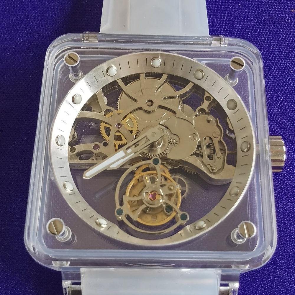 AESOP Crystal Case Sapphire Table Skeleton Real Fly Tourbillon 003