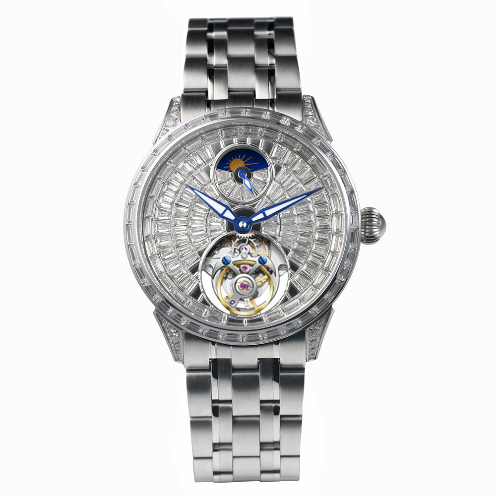 AESOP Diamond tourbillon movement mechanical men watch 7093