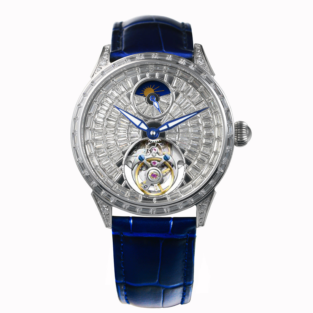 AESOP Diamond tourbillon movement mechanical men watch 7093