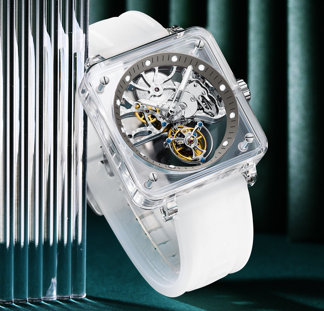 AESOP Crystal Case Sapphire Table Skeleton Real Fly Tourbillon 003