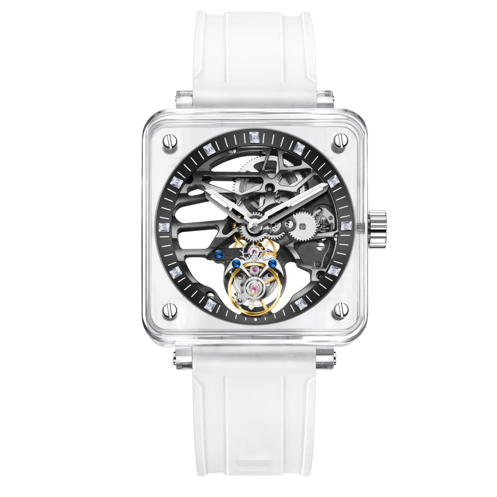 AESOP K9 Crystal Case Sapphire Mirror Tourbillon Watch 7058A