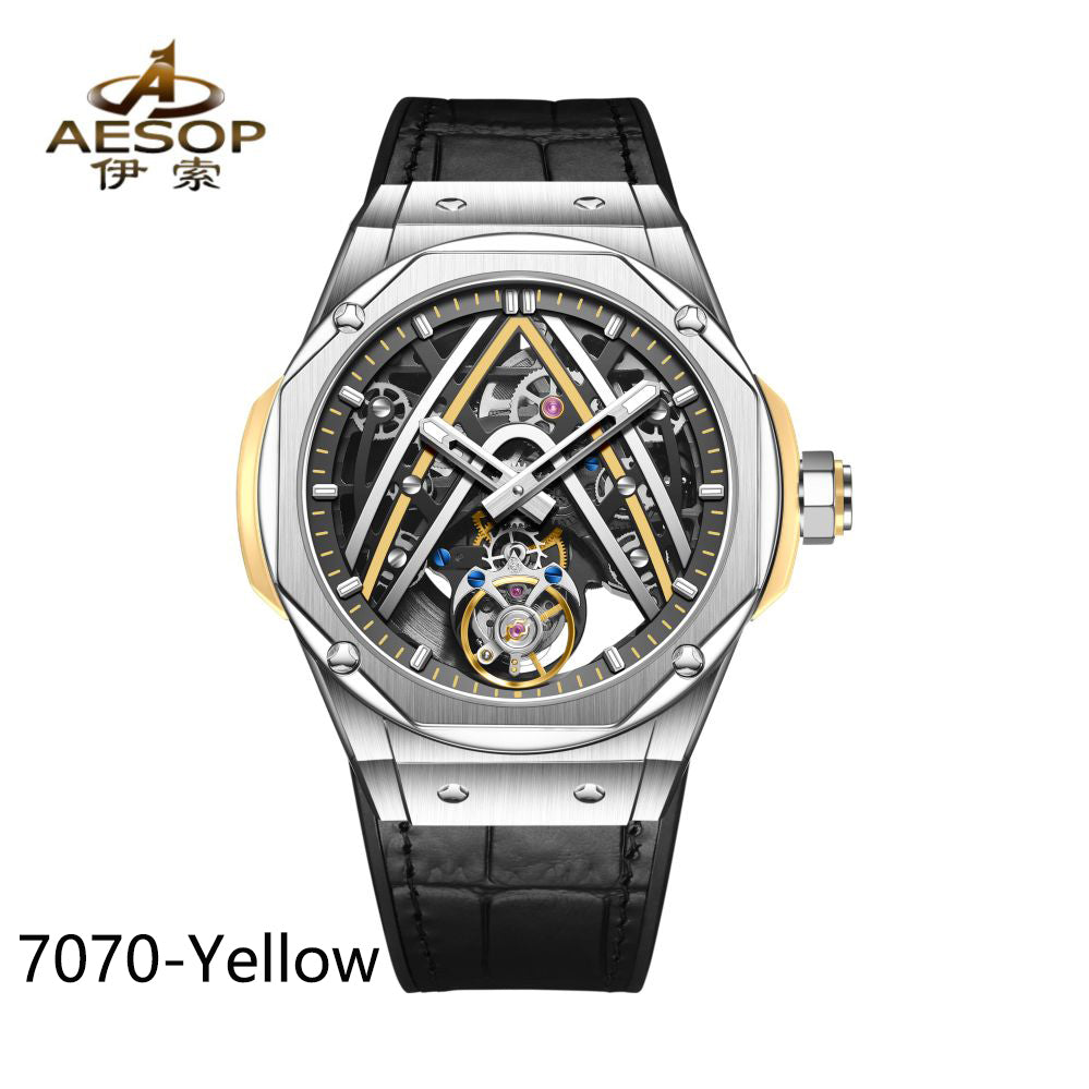 Aesop Original Tourbillon Movement U Shaped Dial Automatic Tourbillon Watch 7070