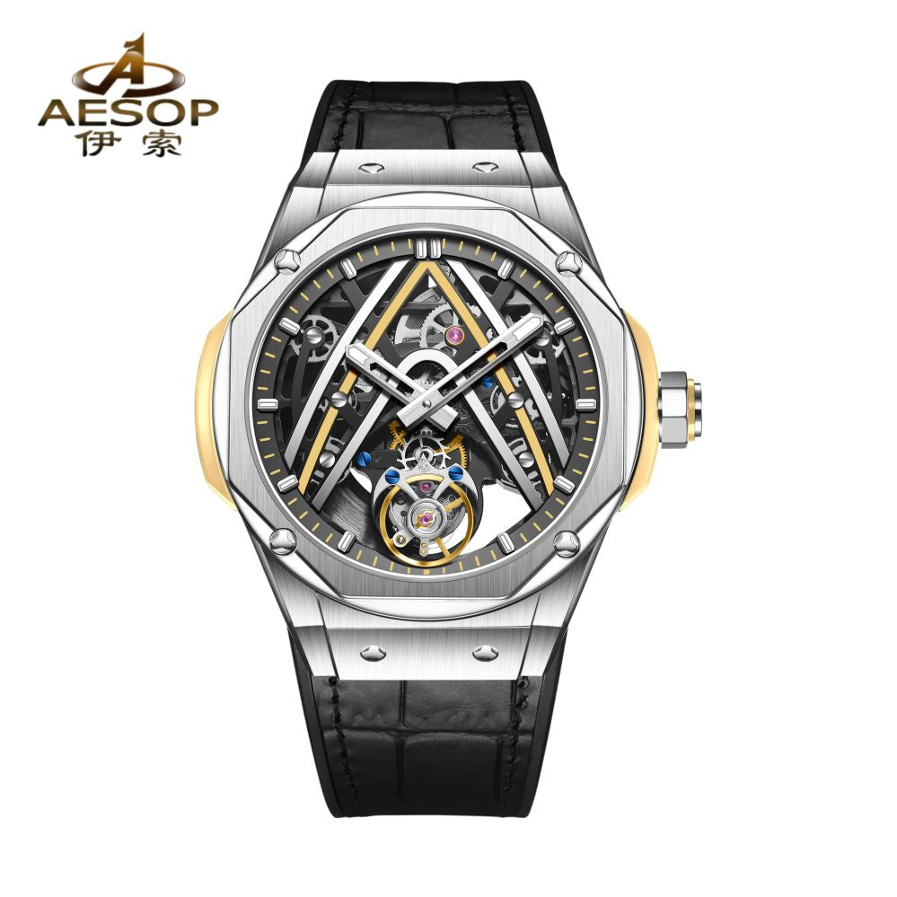 Aesop Original Tourbillon Movement U Shaped Dial Automatic Tourbillon Watch 7070