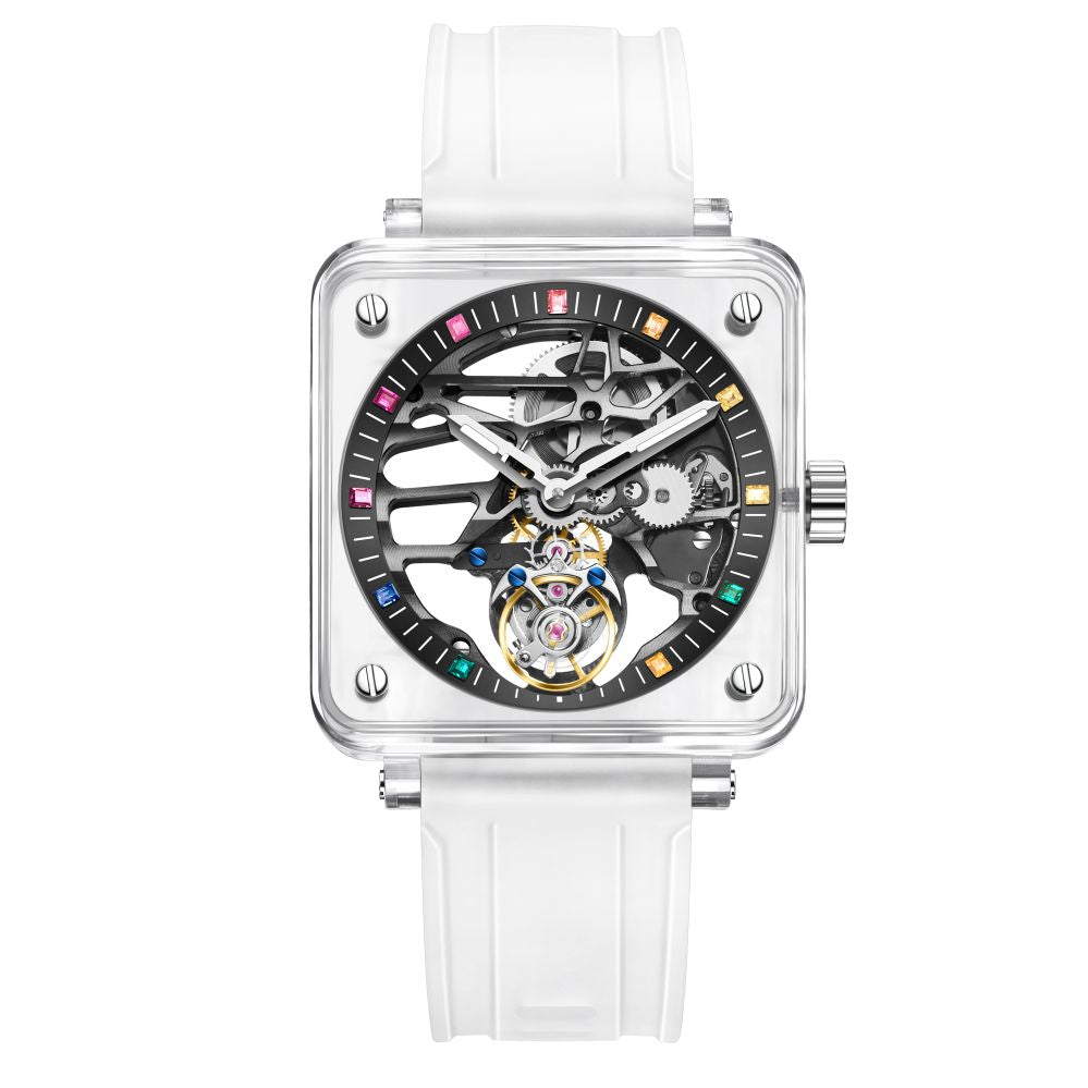 AESOP K9 Crystal Case Sapphire Mirror Tourbillon Watch 7058A