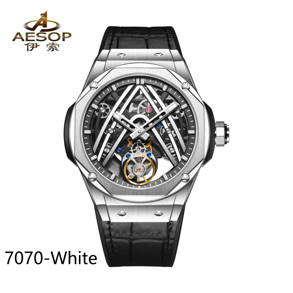 Aesop Original Tourbillon Movement U Shaped Dial Automatic Tourbillon Watch 7070