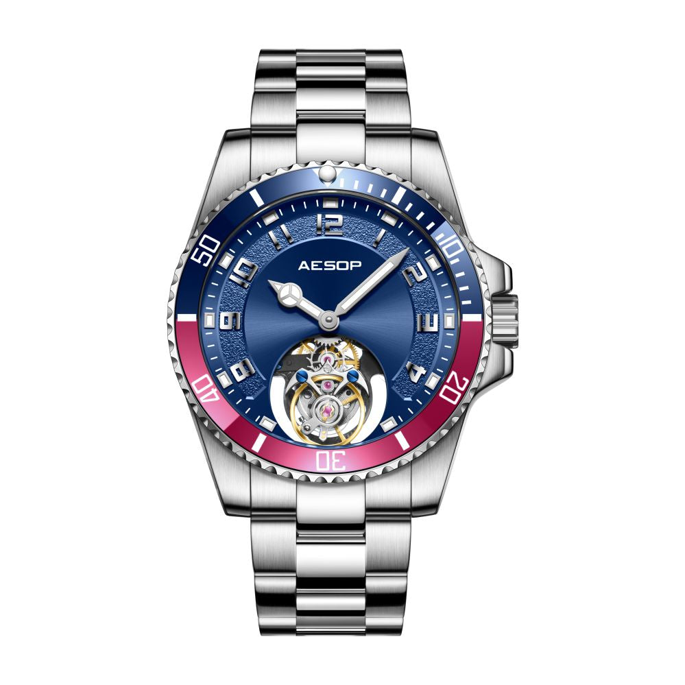 AESOP Sport Skeleton Ceramic Bezel Original Tourbillon Watch 7065