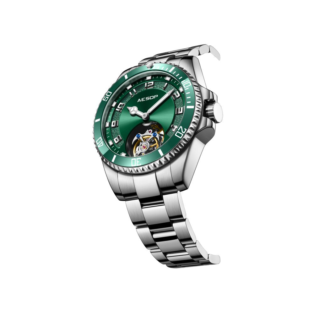 AESOP Sport Skeleton Ceramic Bezel Original Tourbillon Watch 7065