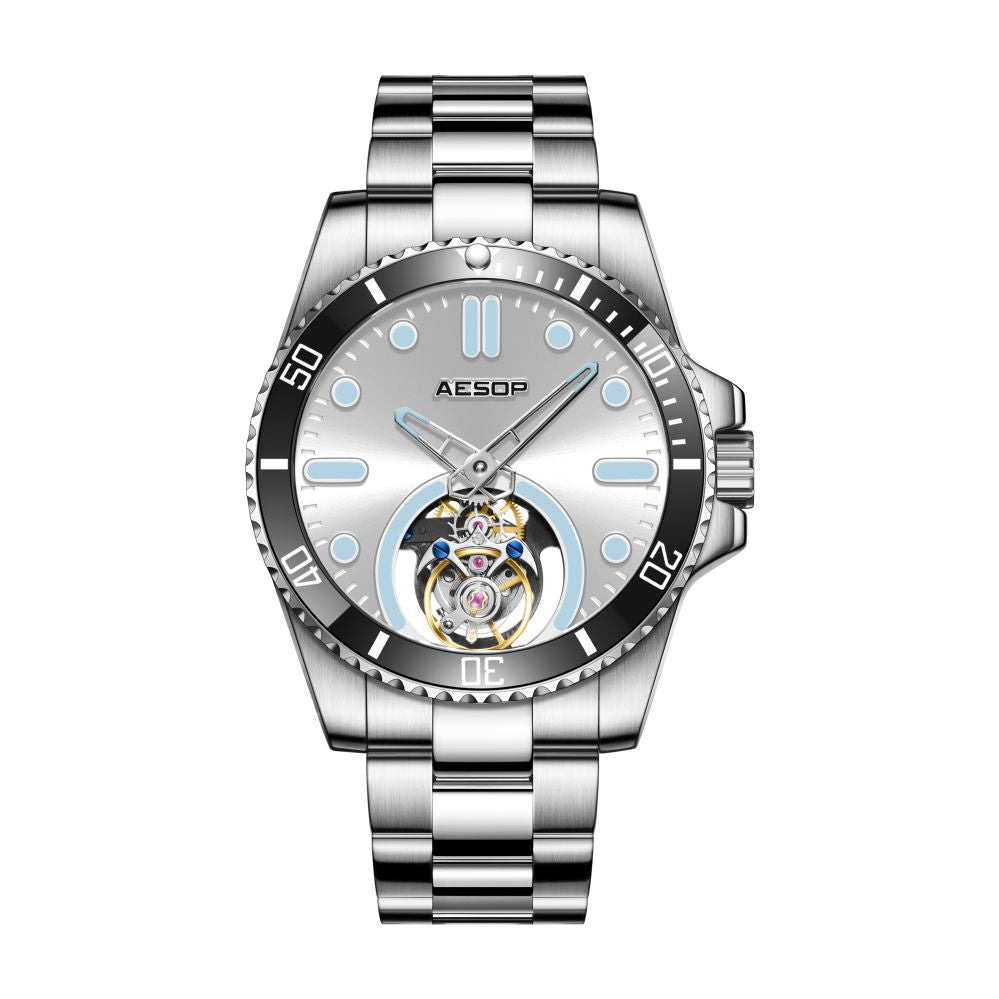 AESOP Original Tourbillon Ceramic Bezel Swiss Luminous Watch 7060