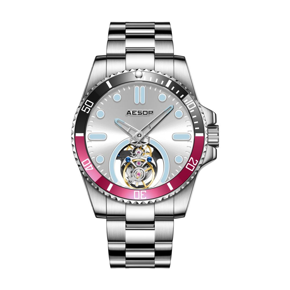 AESOP Original Tourbillon Ceramic Bezel Swiss Luminous Watch 7060