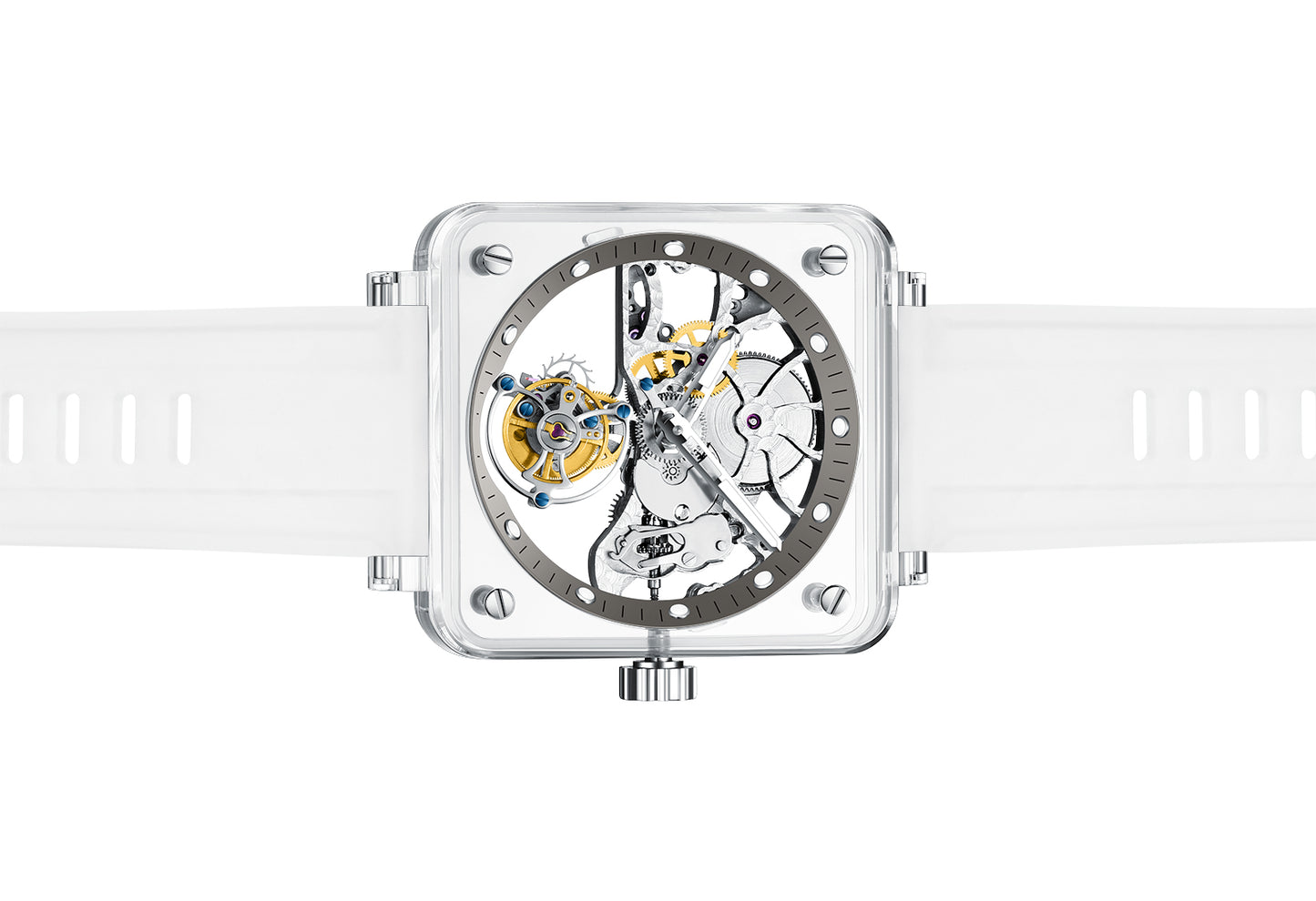 AESOP Crystal Case Sapphire Table Skeleton Real Fly Tourbillon 003