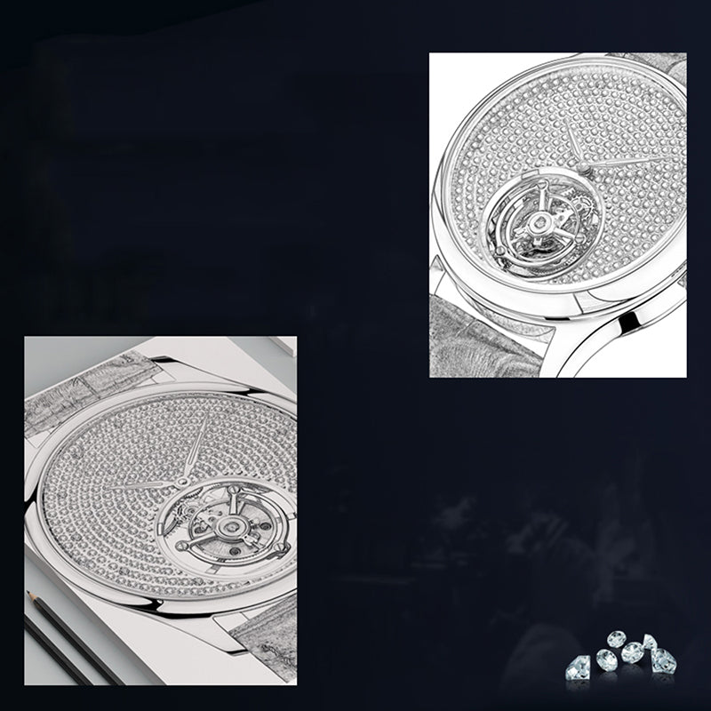 AESOP Full Crystal Dial Tourbillon Watch 7012