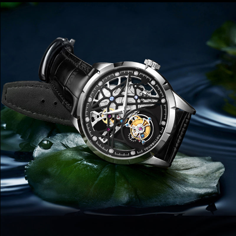 AESOP Skeleton Original Tourbillon Watch 5ATM Waterproof 7018