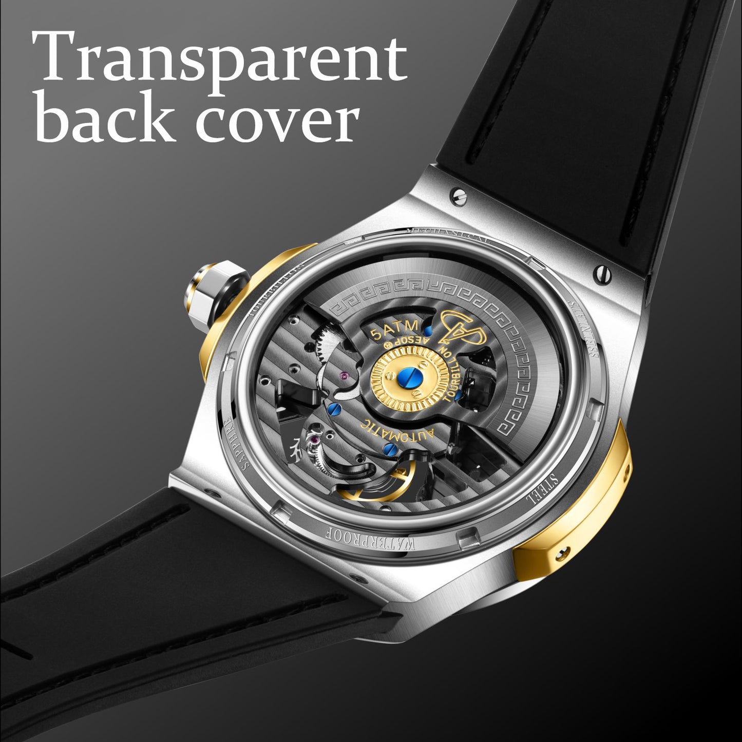 Aesop Original Tourbillon Movement U Shaped Dial Automatic Tourbillon Watch 7070