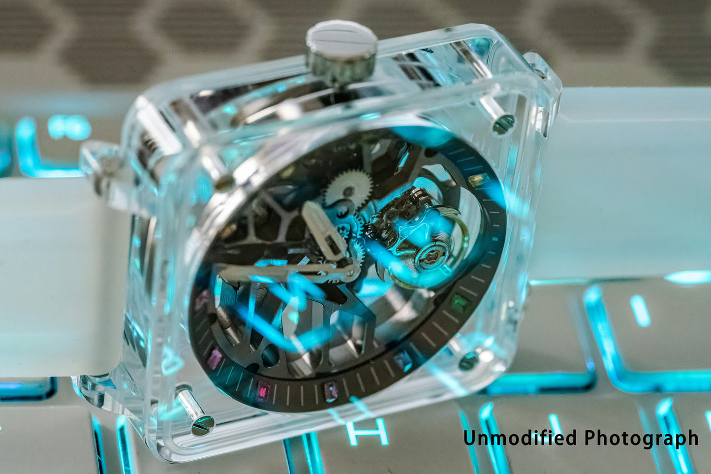 AESOP K9 Crystal Case Sapphire Mirror Tourbillon Watch 7058A