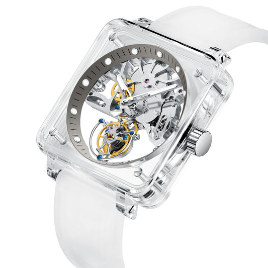 AESOP Crystal Case Sapphire Table Skeleton Real Fly Tourbillon 003