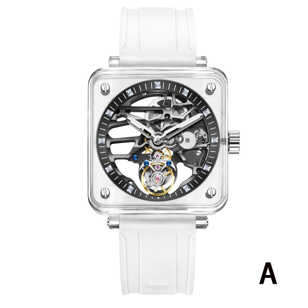 AESOP K9 Crystal Case Sapphire Mirror Tourbillon Watch 7058A