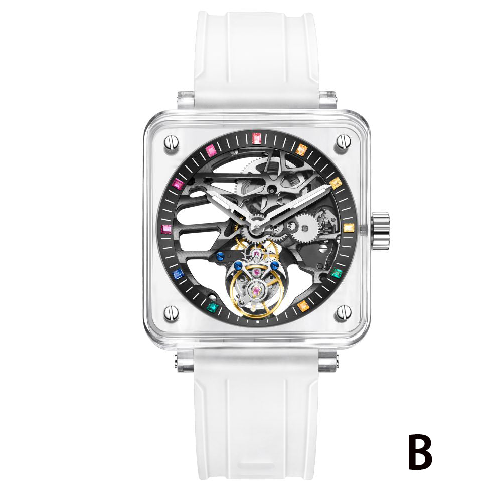 AESOP K9 Crystal Case Sapphire Mirror Tourbillon Watch 7058A
