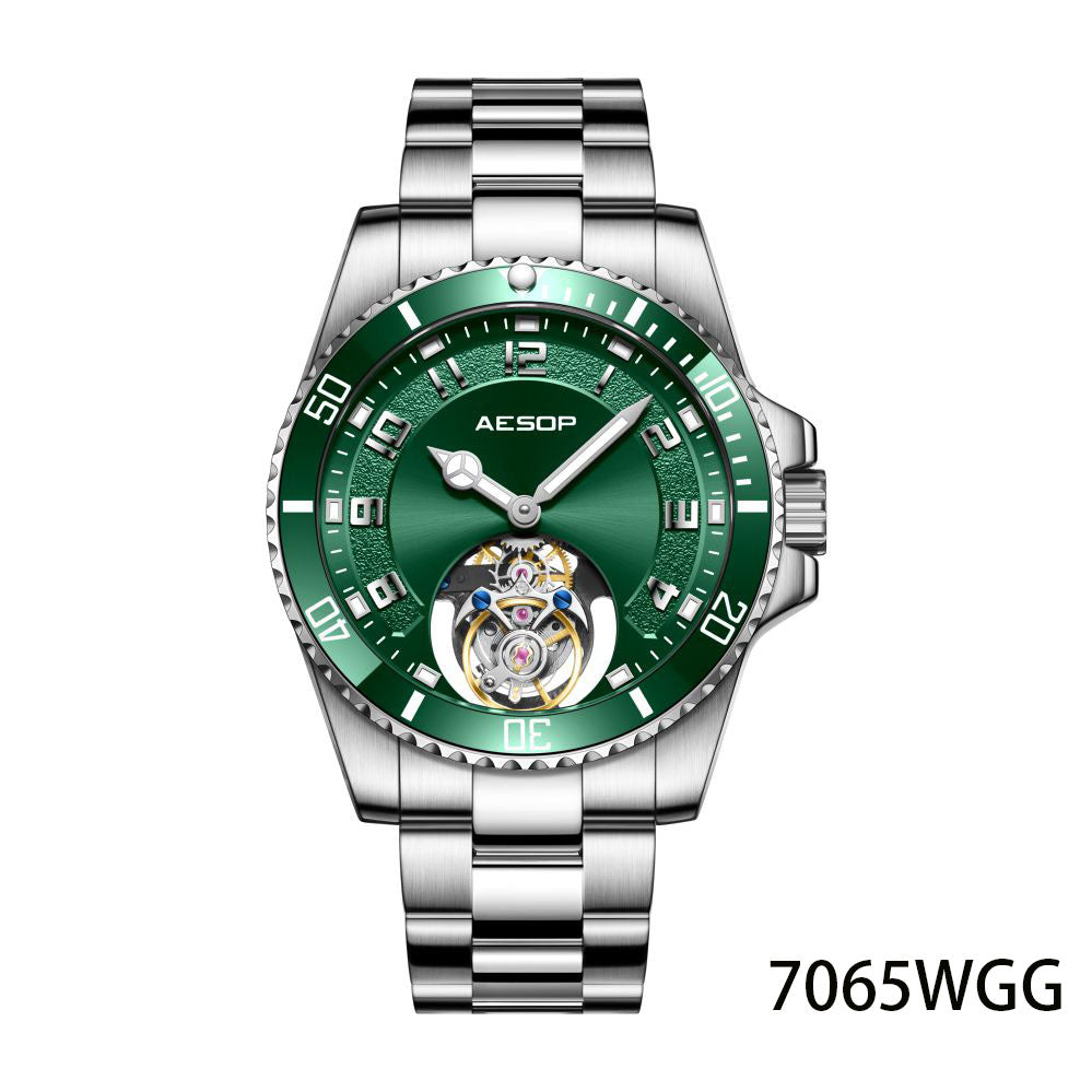 AESOP Sport Skeleton Ceramic Bezel Original Tourbillon Watch 7065