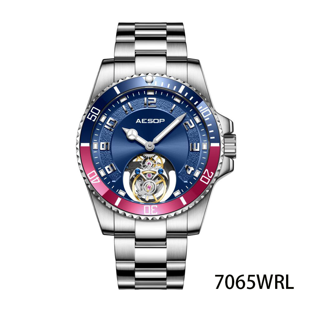 AESOP Sport Skeleton Ceramic Bezel Original Tourbillon Watch 7065