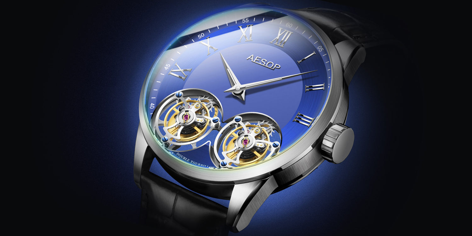 double tourbillon watch 7026