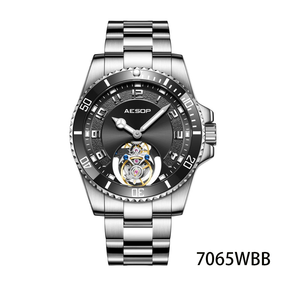 AESOP Sport Skeleton Ceramic Bezel Original Tourbillon Watch 7065