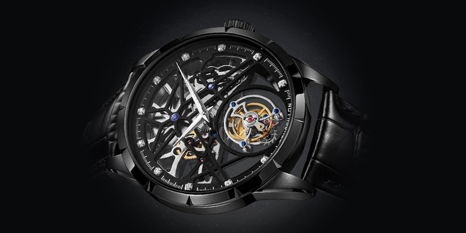 skeleton tourbillon watch 7018