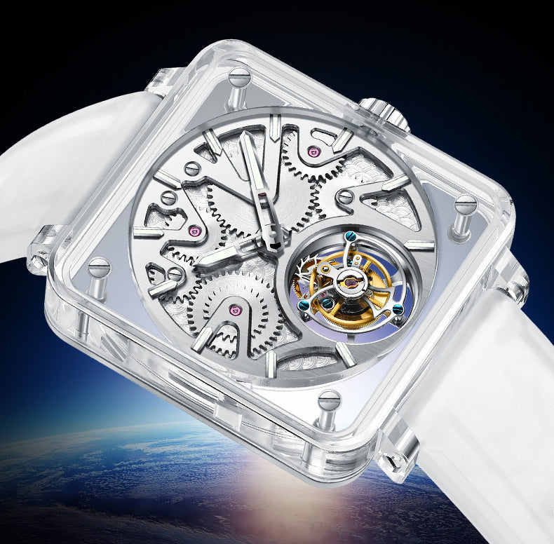 AESOP Crystal Case Sapphire Mirror Tourbillon Watch 7037