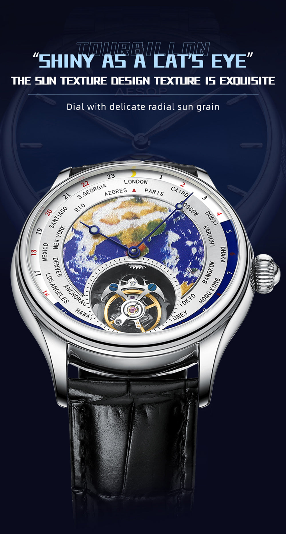 AESOP Original Enamel Earth Automatic Tourbillon Model 7051