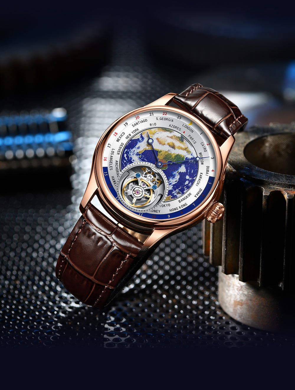 AESOP Original Enamel Earth Automatic Tourbillon Model 7051