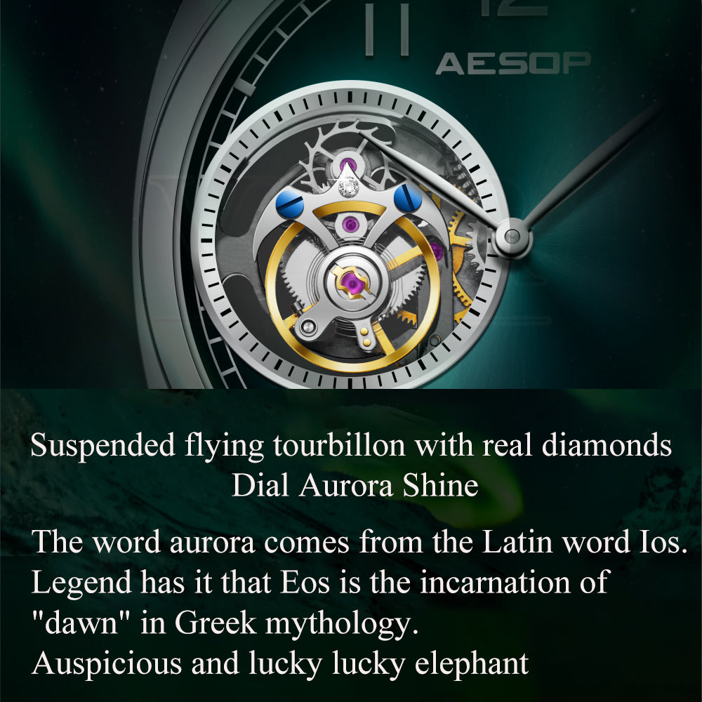 AESOP 9 Clock Original Diamond Tourbillon Movement 7056