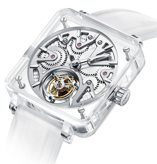 AESOP Crystal Case Sapphire Mirror Tourbillon Watch 7037