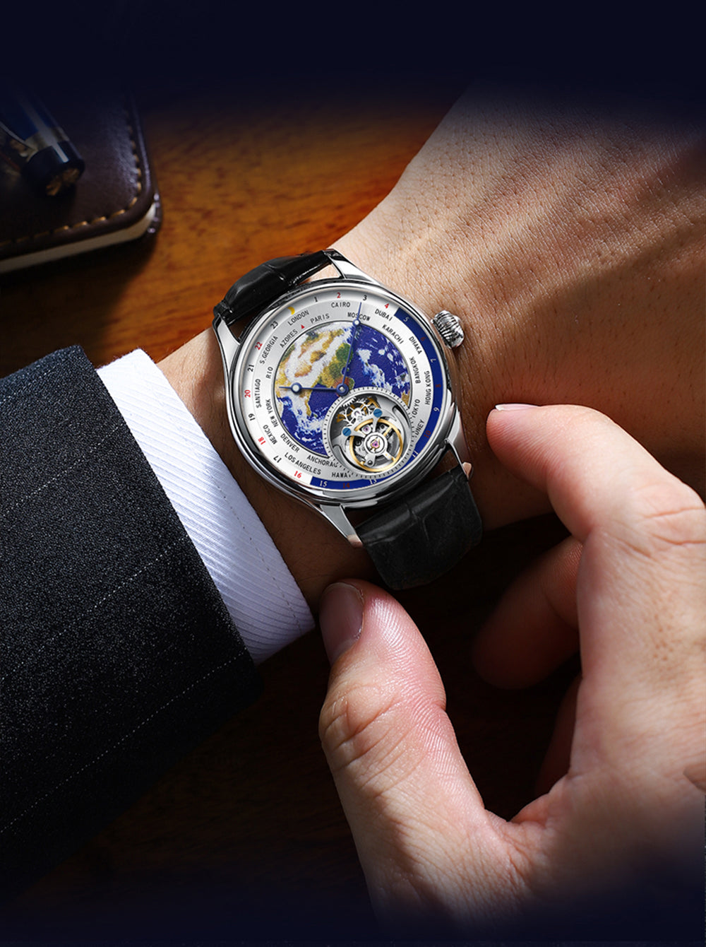 AESOP Original Enamel Earth Automatic Tourbillon Model 7051