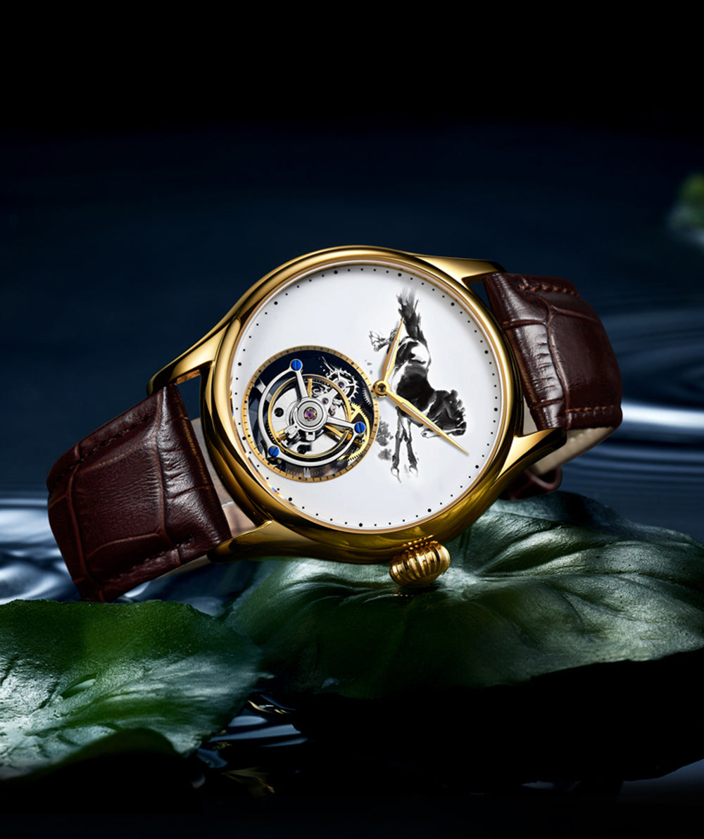 AESOP Chinese Ink Painting Tourbillon Horse watch 7010