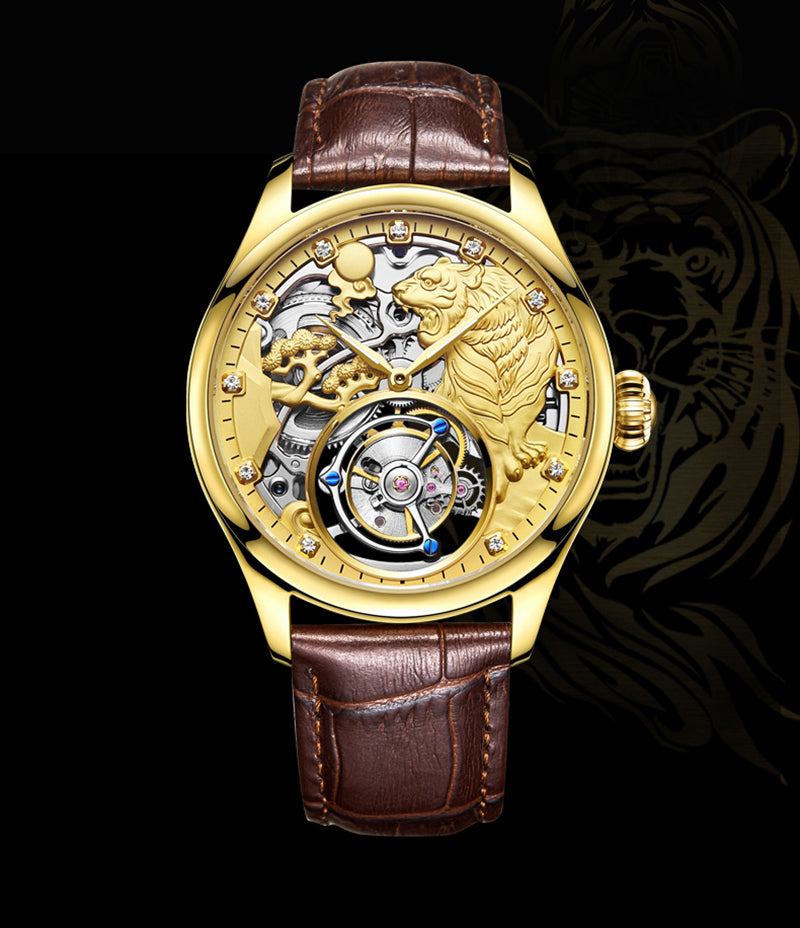 AESOP Zodiac Tourbillon Tiger Watch 7013