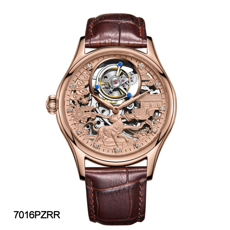 AESOP Zodiac Skeleton Tourbillon Dog Watch 7016