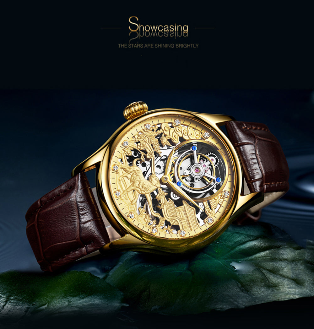 AESOP Zodiac Skeleton Tourbillon Dog Watch 7016