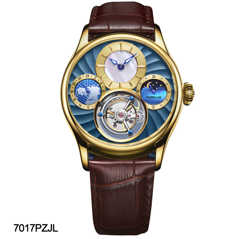 Aesop GMT Tourbillon Pearl Dial Multifunction watch 7017