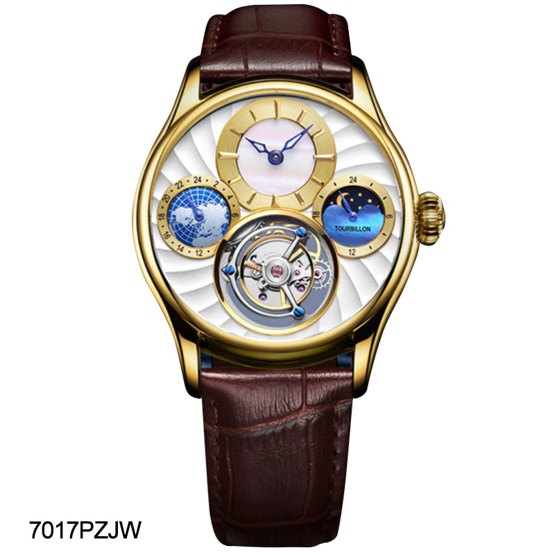 Aesop GMT Tourbillon Pearl Dial Multifunction watch 7017