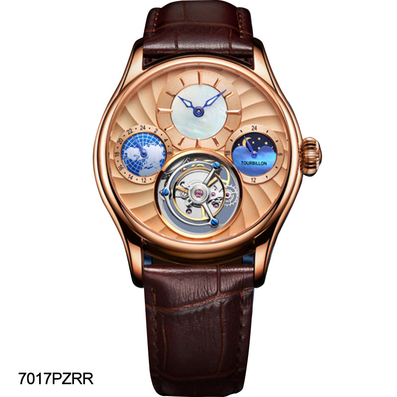 Aesop GMT Tourbillon Pearl Dial Multifunction watch 7017