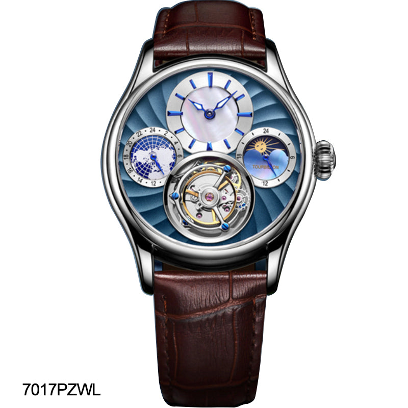 Aesop GMT Tourbillon Pearl Dial Multifunction watch 7017