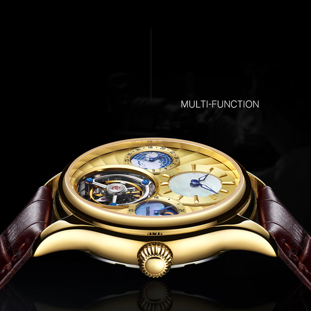 Aesop GMT Tourbillon Pearl Dial Multifunction watch 7017
