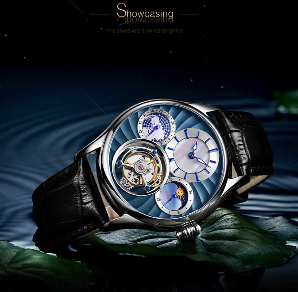 Aesop GMT Tourbillon Pearl Dial Multifunction watch 7017