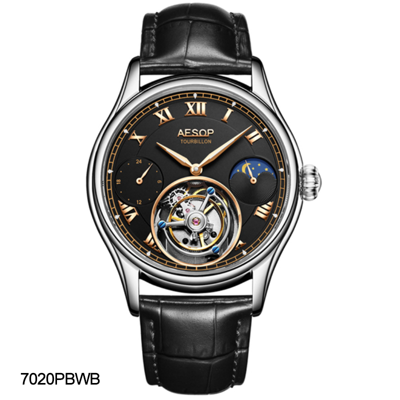 AESOP GMT Multifunction 100% Original Tourbillon 7020 watch
