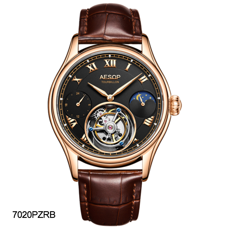 AESOP GMT Multifunction 100% Original Tourbillon 7020 watch