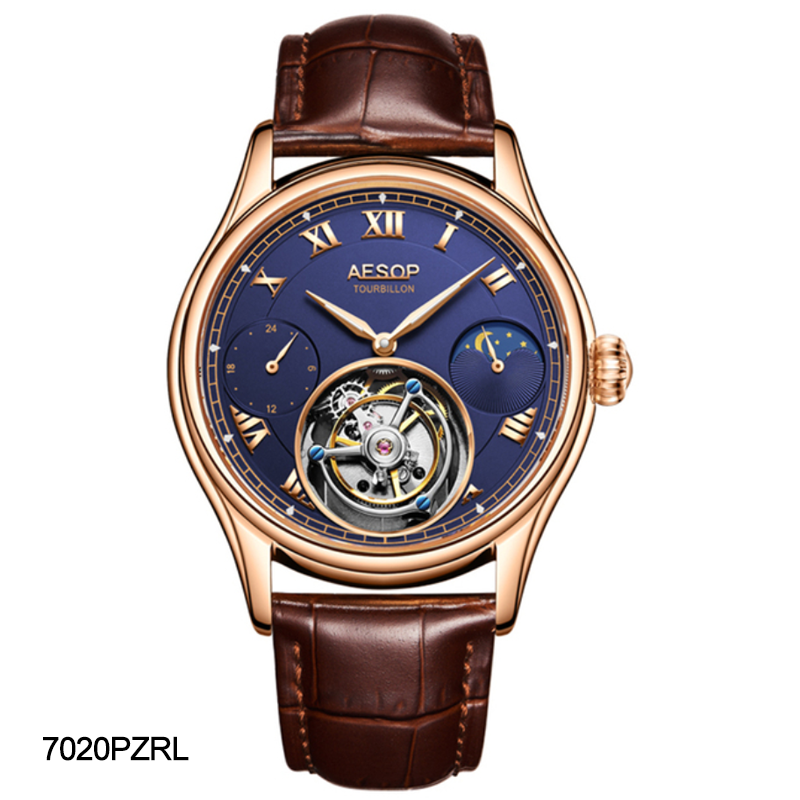 AESOP GMT Multifunction 100% Original Tourbillon 7020 watch