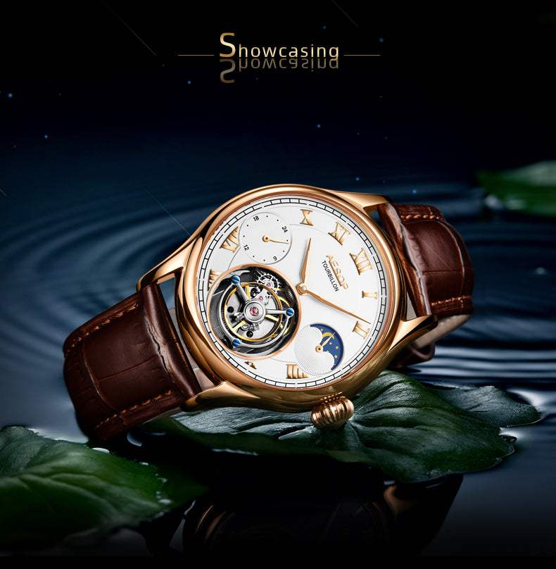 AESOP GMT Multifunction 100% Original Tourbillon 7020 watch